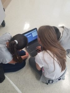Students use Snap programing to learn how to code.