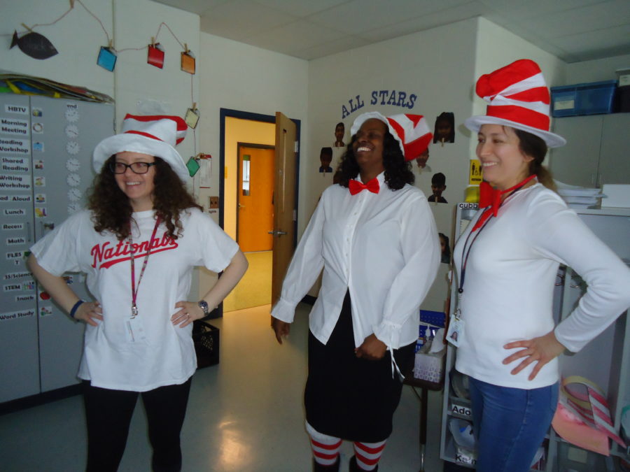 Staff dressed as Cat in the Hat