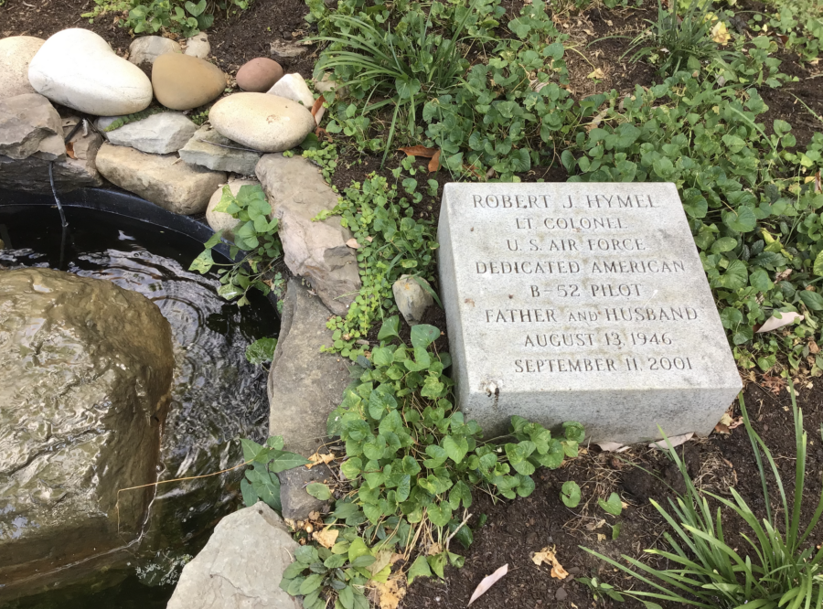 Water fountain; and the memorial stone