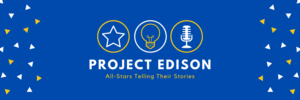 Project Edison; star, light bulb and microphone