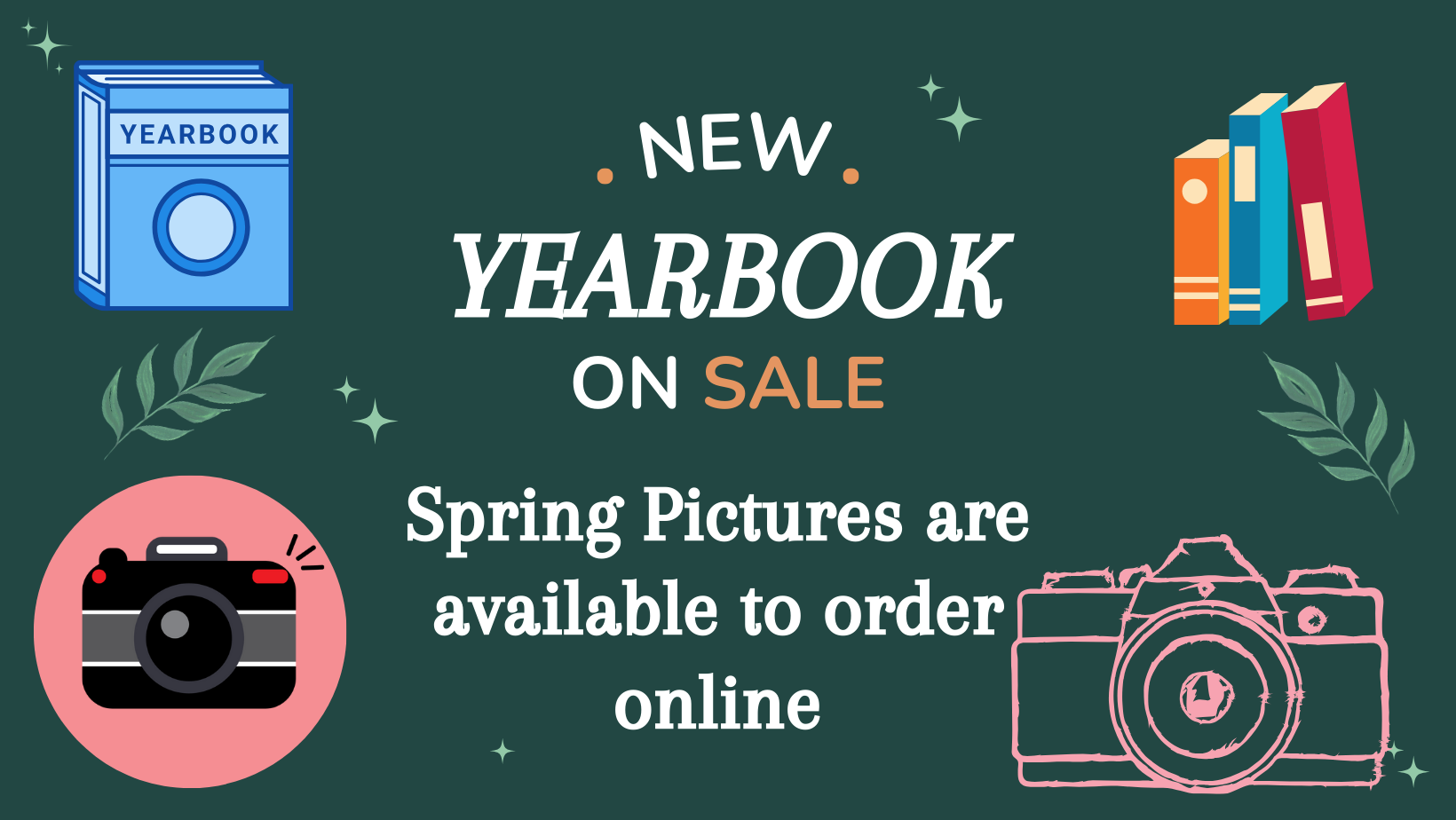 Year book and spring pictures for order online.