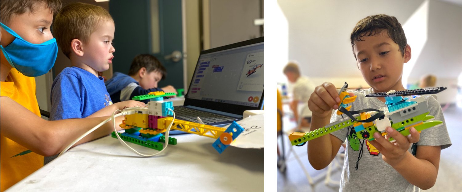 Baroody Camp; kids play with legos