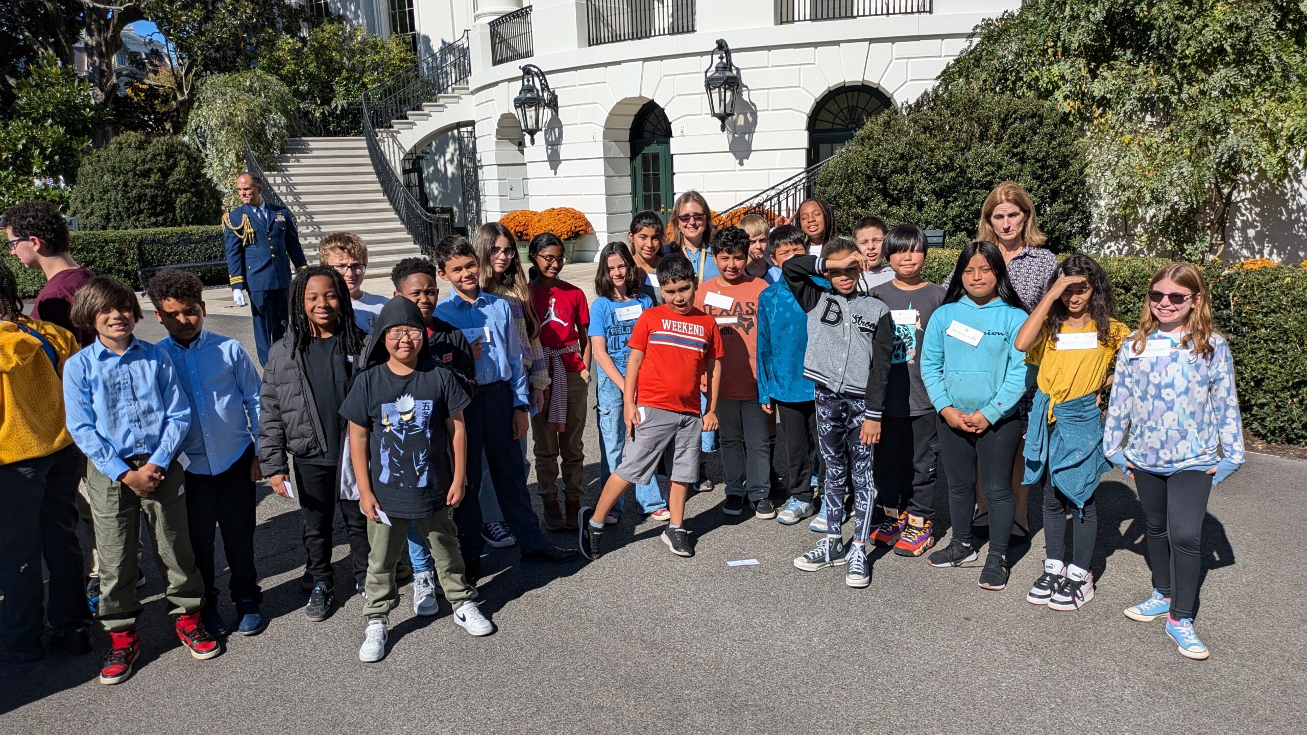 Hoffman-Boston students visiting White House.